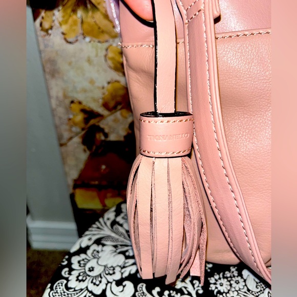 NWOT Tignanello Blush Pink Genuine Leather Crossbody Bag - Picture 3 of 9